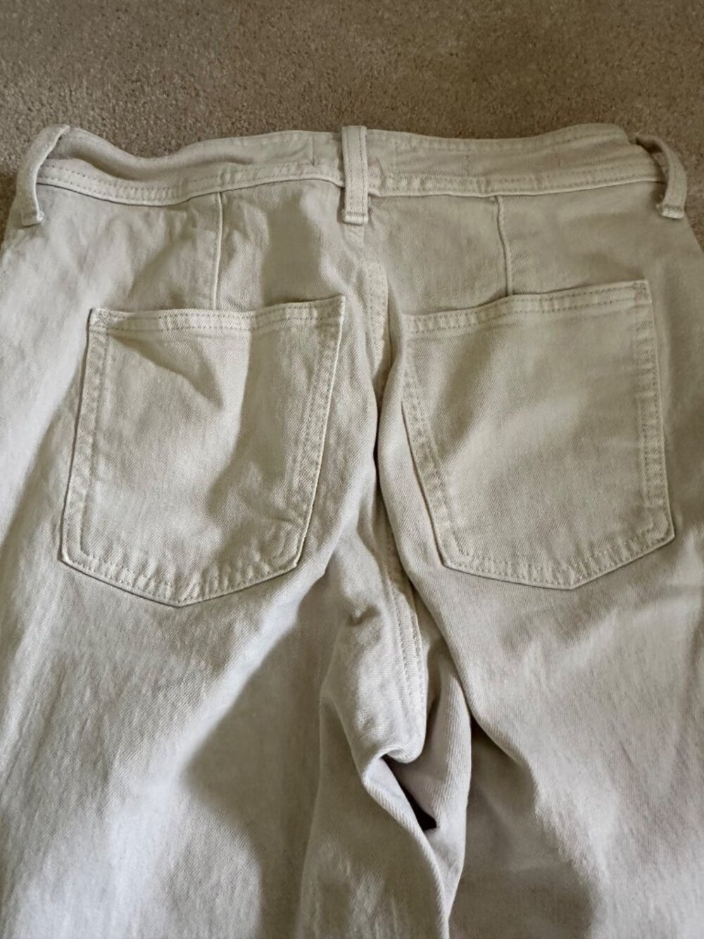 Universal Thread Womens Wide-Leg Beige Denim Pants With Back Pockets Size6 - Picture 8 of 16